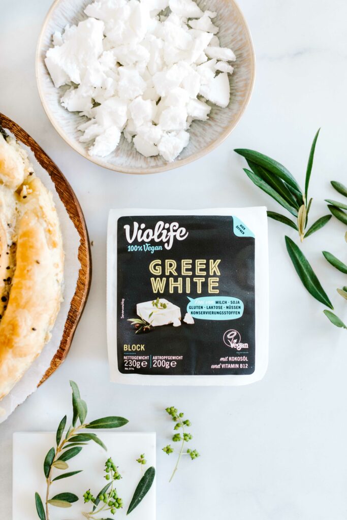 greek white vegan violife rezept