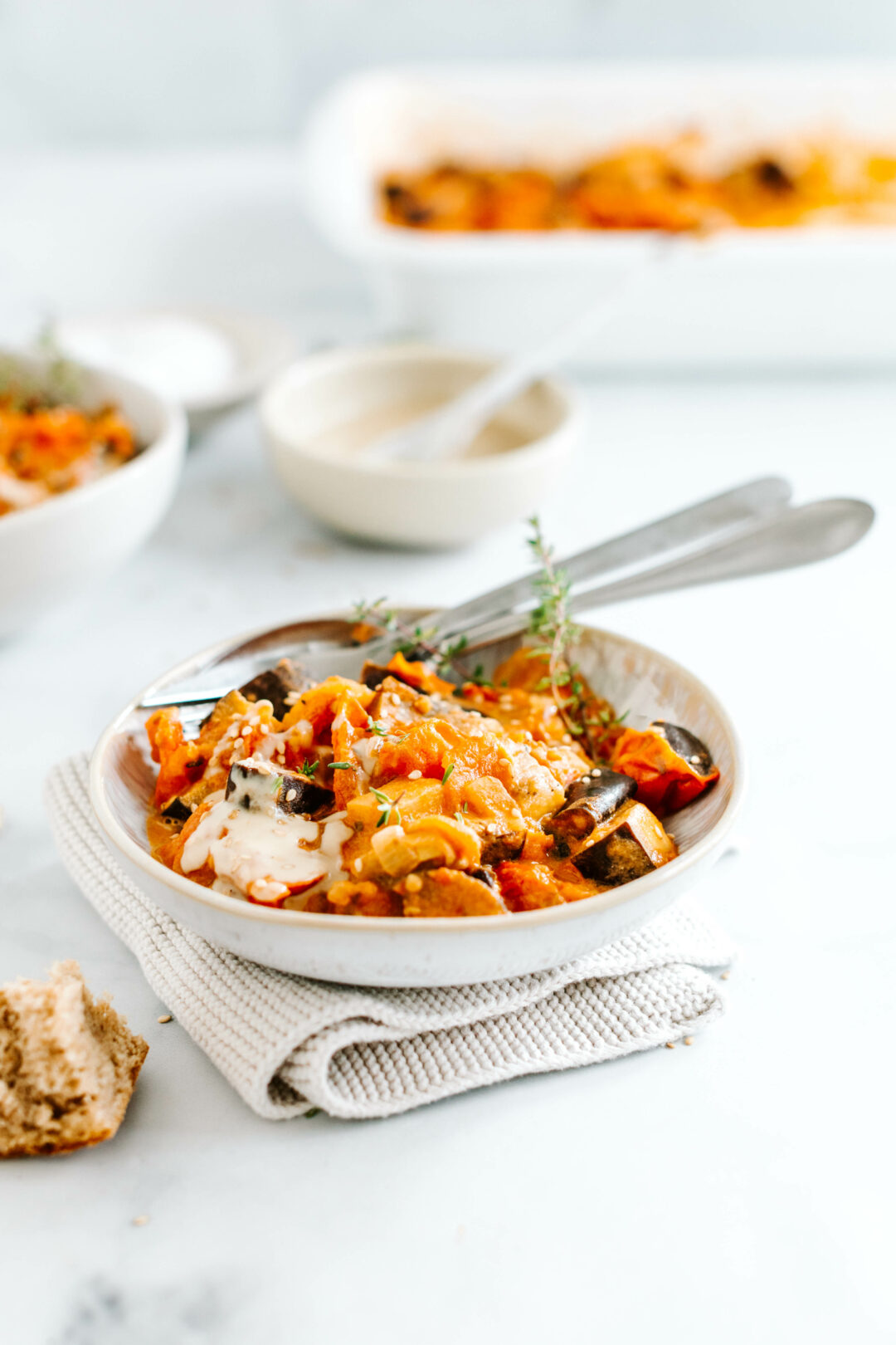 melanzani tomaten ragout rezept vegan